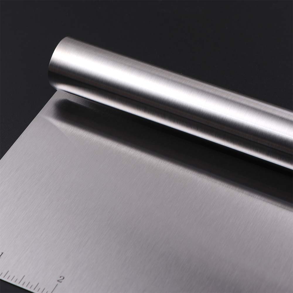 Graduated Bench Scraper Stainless Steel Pastry Spatula Dough Cutter  Rice Noodle Rolls