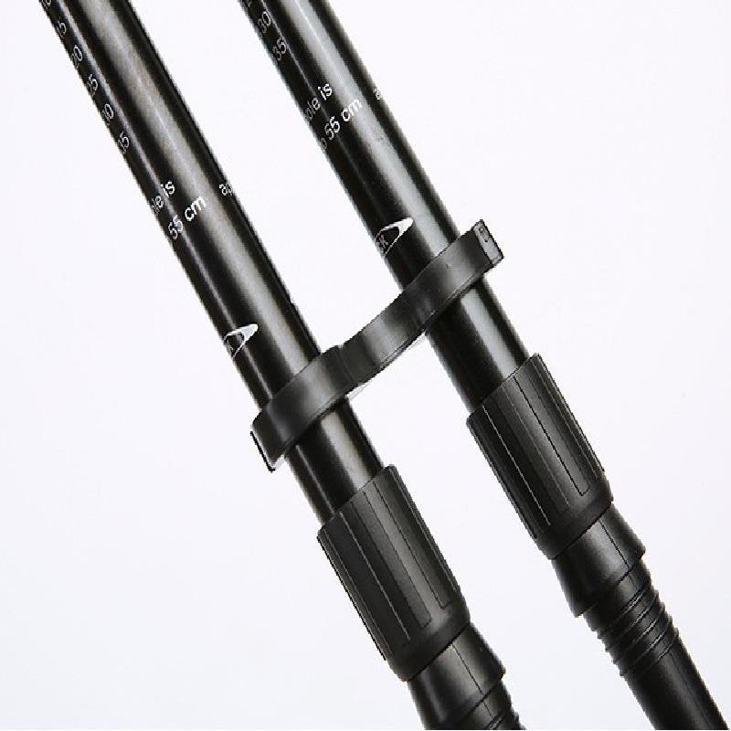 Two-Section Telescopic Aluminum Alloy Ski Poles 78-135cm Adjustable with Wrist Strap HandleTungsten Steel Tip Digital Scale Marks