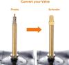 Presta To Schrader Valve Adapter Brass Tire Valve Converter for Bike Pump Connection 2 To 20 Pcs