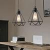 Industrial Pendant Light Led Adjustable Hanging Lamp Shade for Home Kitchen Metal Cage Pendant Lighting for Island Dining Room