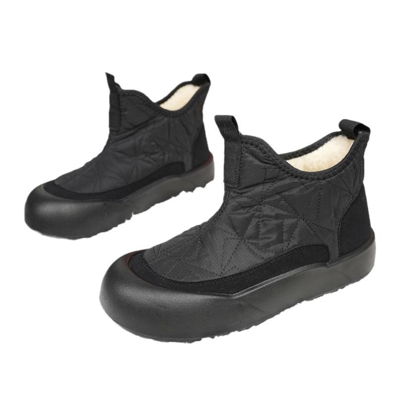 Höhenvergrößernde Schneestiefel High-Top Lässige Damenschuhe Fleece und Verdickte Baumwollstiefel