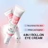 SADOER 4in1 Roll-on Feuchtigkeitsspendende Augencreme Anti Augenringe Augensäcke Straffend Feuchtigkeitsspendendes Augenserum Hautpflege für Schöne Augen