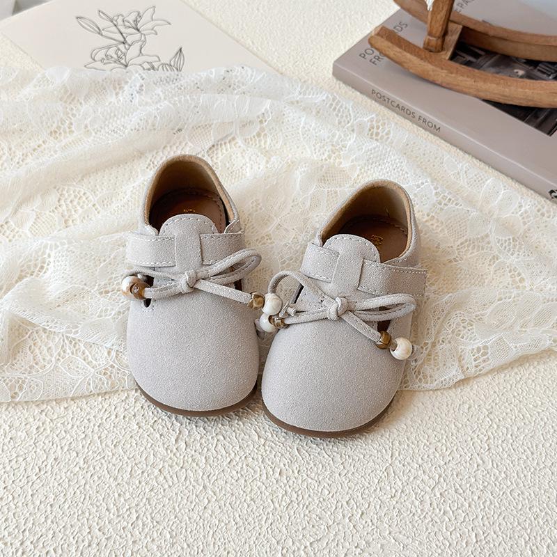 

2025 Autumn Baby Girls Soft Sole Walking Shoes - Korean Style Leather for 0-3 Years 21-25