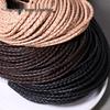 Round Vegetable-Tanned Leather Rope for DIY Bracelets & Necklaces - 3.0mm & 4.0mm