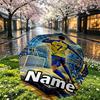 Parapluie Personnalisé Nom Cristiano Ronaldo Imprimé, Ouverture/Fermeture Automatique, Structure Robuste à 8 Baleines, Utilisation Quotidienne Camping Randonnée, Cadeau d'Anniversaire