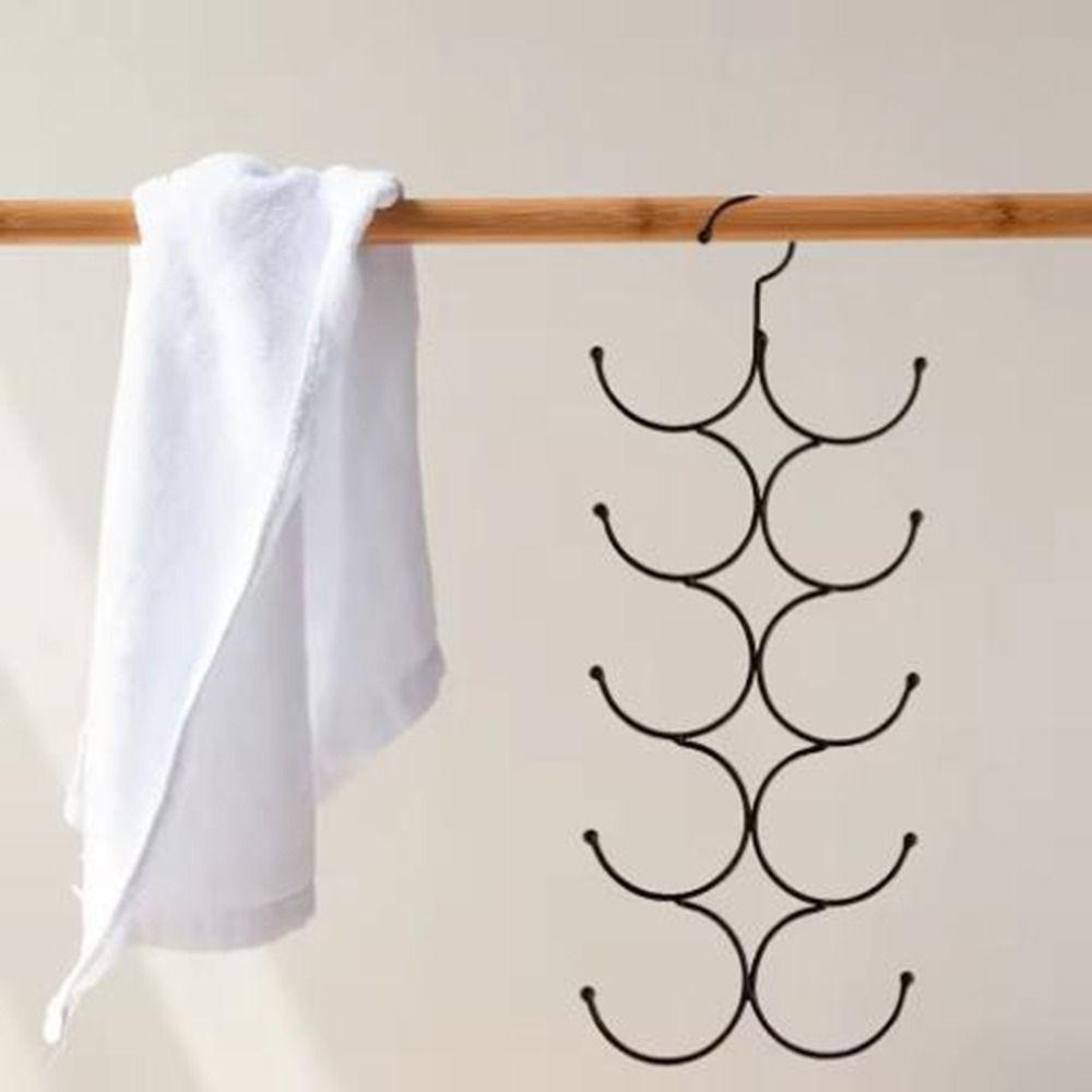 2Pcs Space Saving Belt Scarf Storage Hanger Metal Scarf Tie Rack Multi-layer Scarf Hanger  for Home