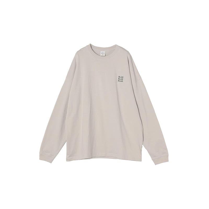 

[Ships Any] T-shirt BLAH BLAH. One point embroidery loose Ron T men s 712030050 light gray L