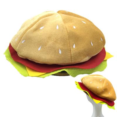Halloweensky hamburger Fancy Hat Cheeseburger Hat v tvare Fast Food Hat Karneval Vianočný večierok zdobiť