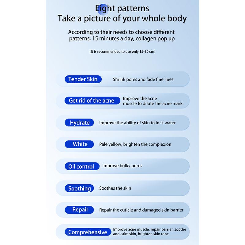 Multifunksjonell Lysrekke Skjønnhetsinstrument Husholdnings Ansiktsbleking Foton Hudskjønnhetsinstrument Sminkespeil