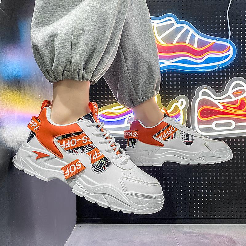 Men's Shoes 2025 New Spring Tide Brand Versatile Student Leisure Sports Running Heightened Thick-soled Fried Street Dad Tide Shoes