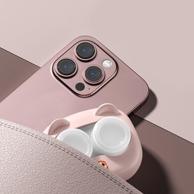 Portable Contact Lenses Cleaner Auto Vibration Machine Self Cleaning Washer Daily Use Container Soak Storage