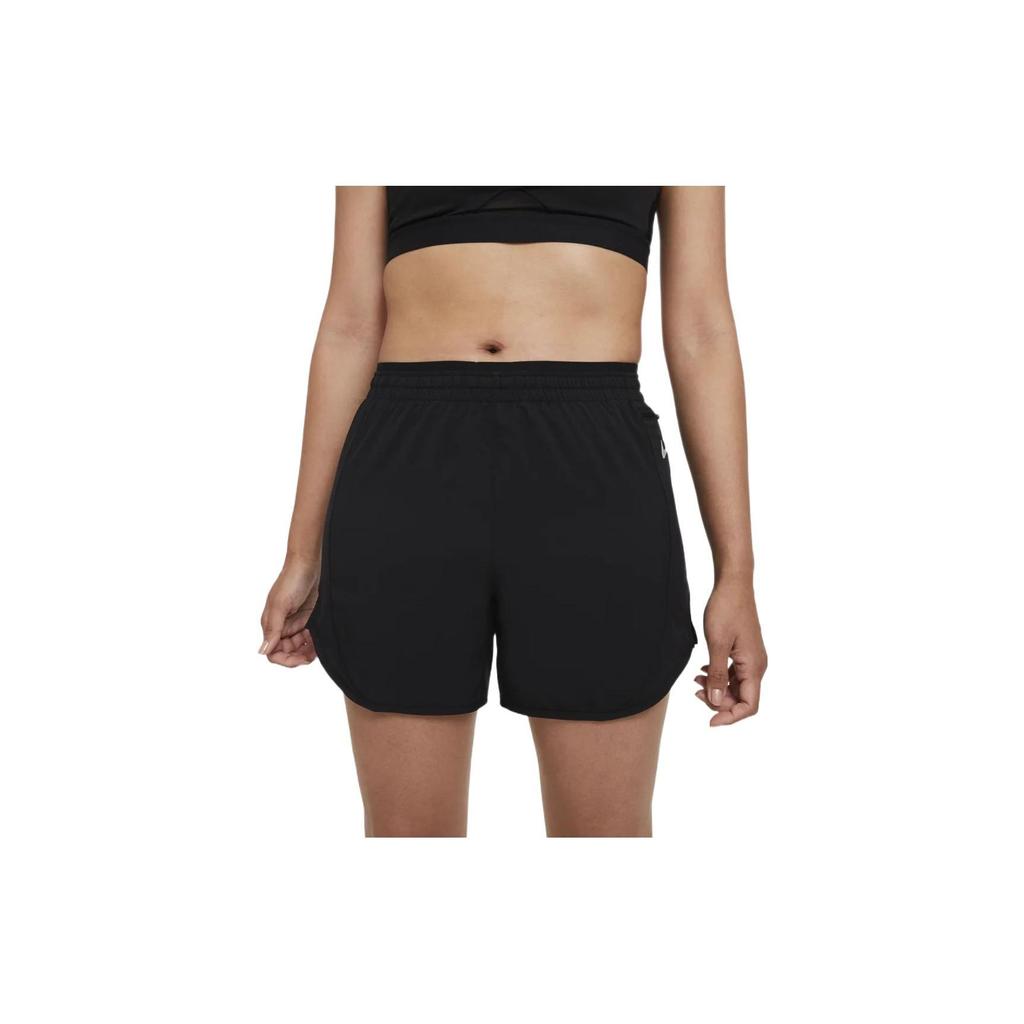 Nike Elastic Waist Solid Color Casual Straight Shorts Women Bottoms Black CZ9577-010