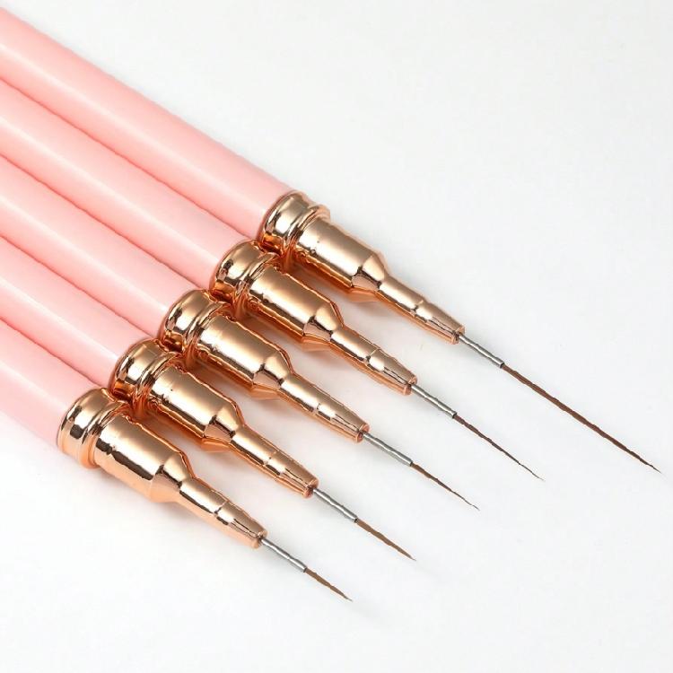 5Pcs Nail Art Brushes,Super Fine Thin Liner Nail Brush Set for Nail Gel Polish Painting Designs Gifts for Women Girls