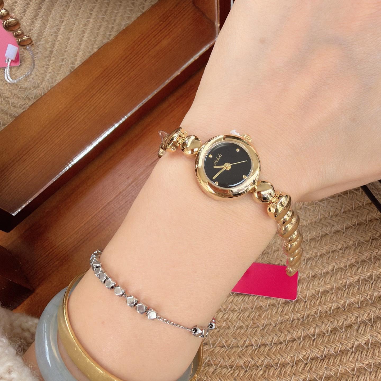 Watch women s fashion gold coffee bracelet with watch women s sense of simple temperament commuting versatile women exquisite high-end quality