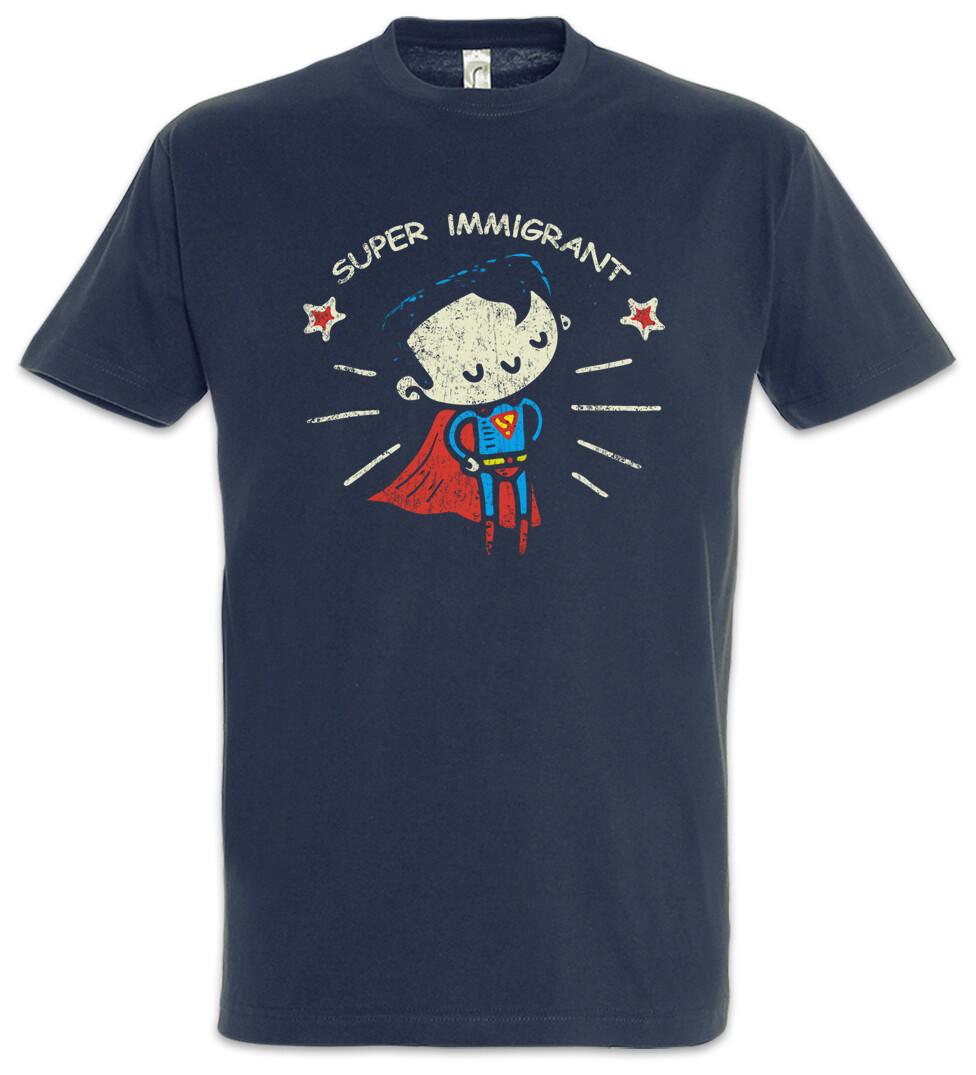 Super Immigrant T-Shirt Super Fun Immigrants Refugee Refugees Man XL