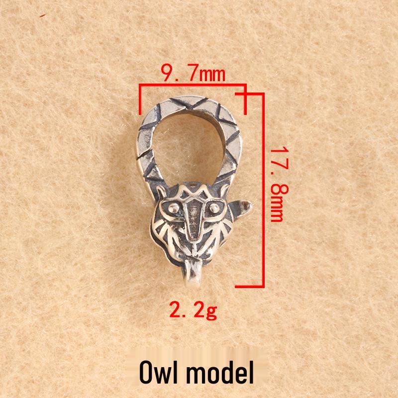 Tingxiang S925 Sterling Silver Retro Animal Clasp for Pearl Necklace & Bracelet DIY Jewelry.