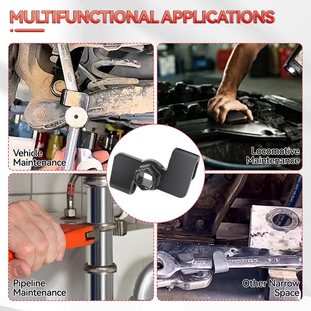 Schraubenschlüssel-Verlängerungsadapter, Universal-Schraubenschlüssel-Verlängerungswerkzeug, stabiles 1/2 Zoll Brechstangen-Schraubenschlüssel-Verlängerungswerkzeug, Mechanikerwerkzeug für 21 mm Sechskant