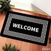 Classic Floral Border WELCOME Letter Printed Indoor Entrance Doormat Rectangle Soft Absorbent Floor Mat Household Entry?way Foot
