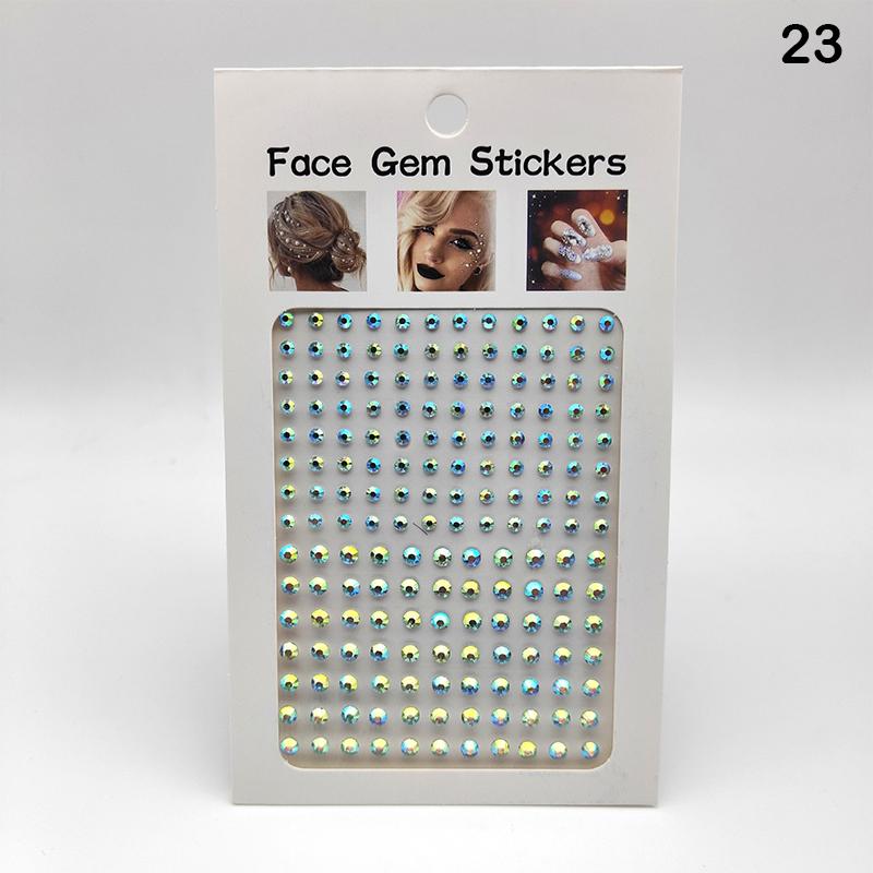 Gesichtsstein-Aufkleber 5D Bunter Strass-Tattoo-Lidschatten-Aufkleber für Festival Nägel Körper Make-up Bling Schmuck DIY Dekor