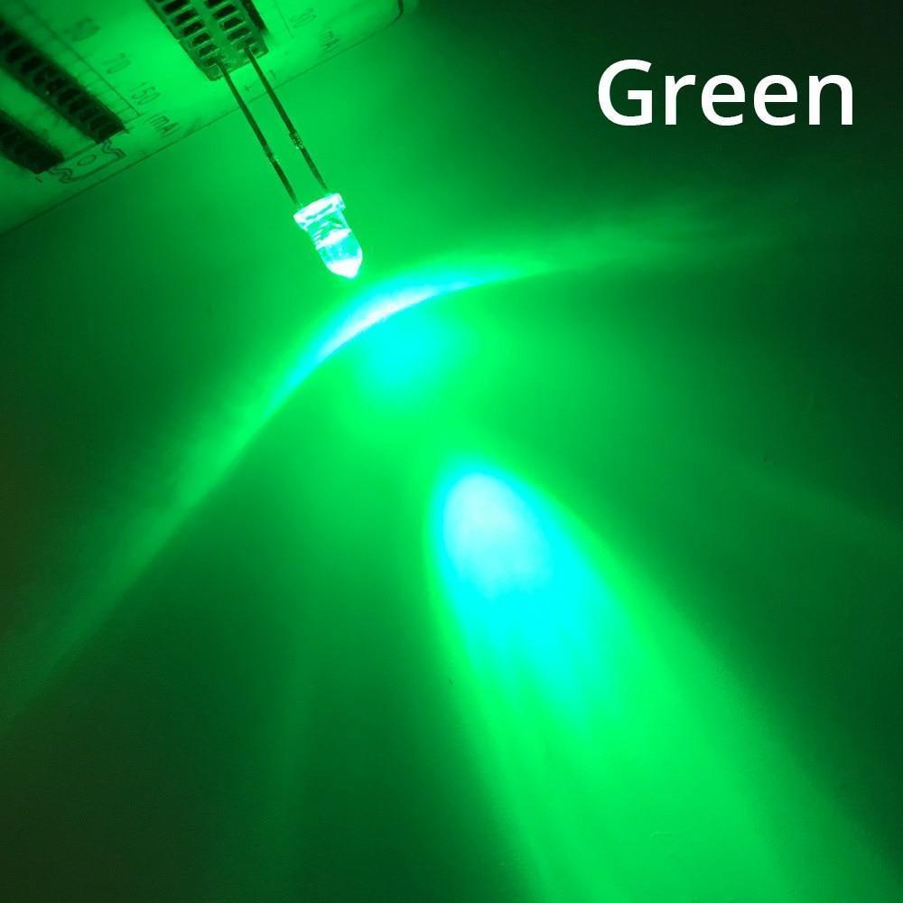 1000pcs F3 3mm Round White Red Yellow Blue Green Bright Light Emitting Diode Assortment Kit Bulb Led Lamp Electronic Component