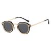  Ins Popular Fashion Small Round Men Punk Sunglasses Retro Women Trending Black Sun Glasses Gradient Shades