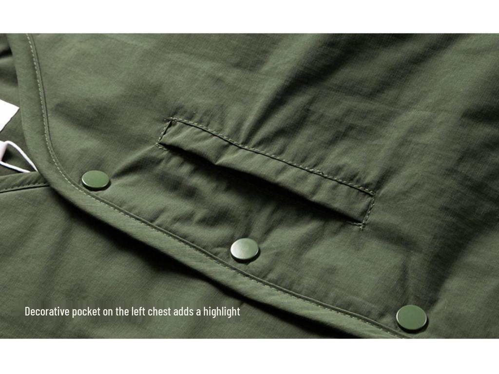 Men's Retro Quilted V-Neck Cotton Jacket