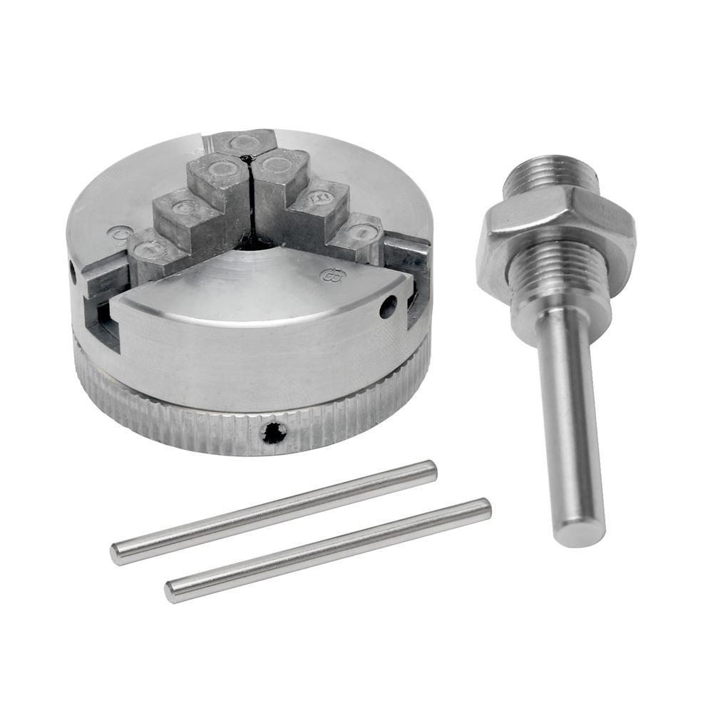 M12x1mm Thread 3 Jaw Lathe Chuck Aluminum Alloy Mini Lathe Chuck Set Lathe Jaw Small Wood Lathe