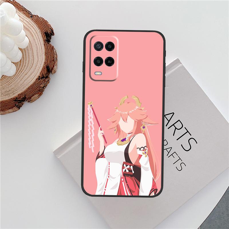 Genshin Impact Yae Miko Case For Oppo A15 A80 A60 A40 A94 A54 A98 A78 A18 A38 A58 A16 A76 A96 A17 A77 A74 A57S Cover