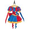 Der Erstaunliche Digitale Zirkus Pomni Lolita Cosplay Kostüm Damen Narren Clown Kleid Komplettes Set Halloween Karneval Kostüm