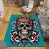 1pc Skull with crown Design Indoor Area Rug - Soft, Anti-Slip, and Durable Gaming Room Decor for Bedroom
