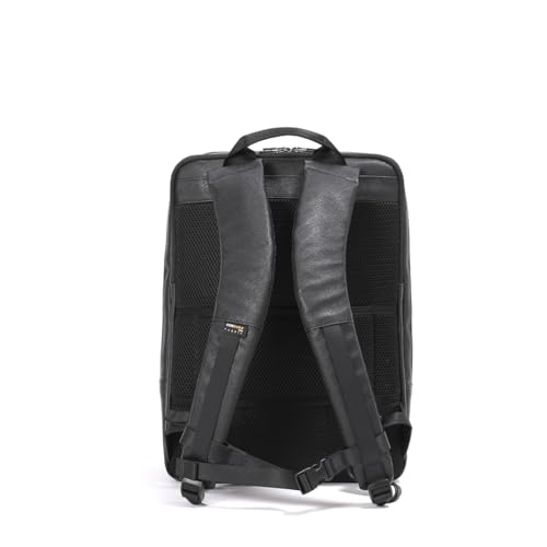 Bermas DULITE FLEX 2-Layer Business Backpack, 39cm, 5cm Expandable, Saffiano Pattern, Black, 60646, One Size