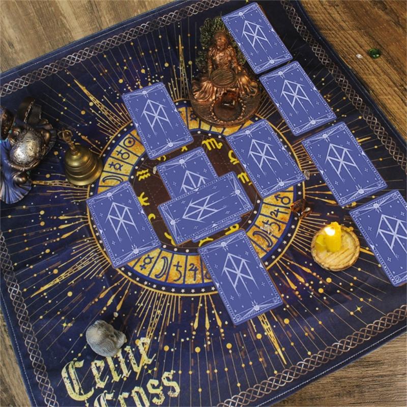 Reading Card Astrologys Tablecloth Altars Cloth Square Divinations Cards Table Cloth Witchcrafts Deck Cloth Enduring