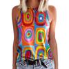 Flower Floral 3D Print Tank Top Summer Women Fashion Streetwear Y2k Tops Oversized Vest Off Shoulder Sleeveless Woman Camisole