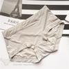 Übergröße Damen Frühling und Sommer Einfarbig Eisseide Mittlere Taille Dreieck Slip