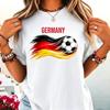 Germany Soccer Brush Stroke German National Flag Graphic TShirt Soccer Part Supplies Clothing Soccer Fans Men Women Cotton Tops