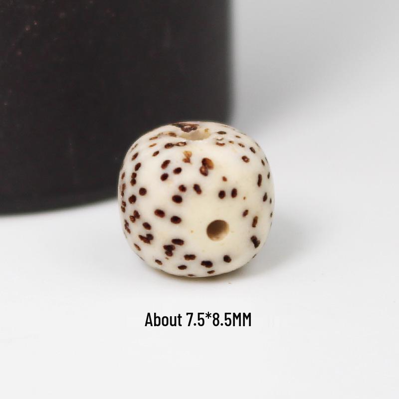 Star and Moon Bodhi Beads: Pure White High-Density 108 Bead Bracelet for DIY Prayer Accessories