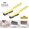 Multifunctional Kitchen Stove Gap Cleaning Brush with Long Handle & Steel Wire for Stain Removal