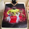 AFC Ajax Logo Print Flanelldecke, Hohe Qualität, Bequem für alle Jahreszeiten, Heimdekoration, Wärme und Komfort