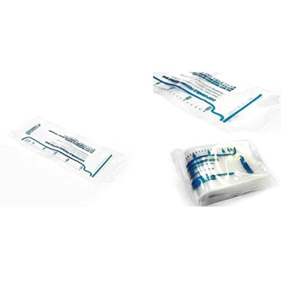 Tek Kullanımlık Bebek Şişesi ve Poşet (10 adet) Drama Resmi İthalat (DR2060 Mavi) Seyahat, Acil Durum Kullanımı ve Geziler için Bebek Biberonu. Sıvı Süt İçin.