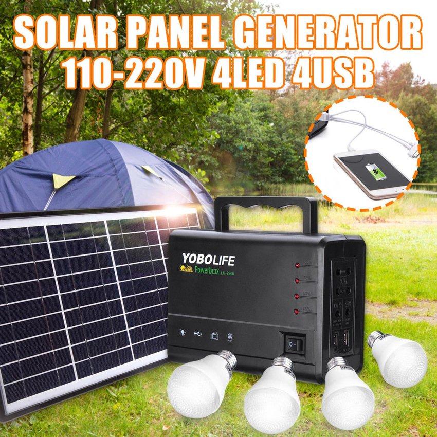 Generator Power Light Buy Solar Panel Power Storage Generator with LED Light Bulb USB Charger ...