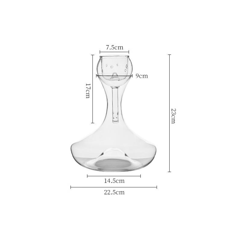 Luxury Crystal Wine Decanter with Fast Oxygenation and Filtration