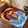 West Ham United Football Print Crystal Velvet Rug, Comfortable Water Absorbent Non Slip Indoor Floor Carpet