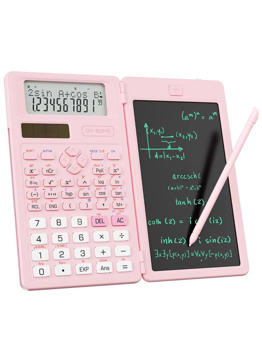 

2-In-1 Foldable Scientific Calculator 6 inch Writing Tablet 82MS 240 Function LCD Display For College Office Student Teacher