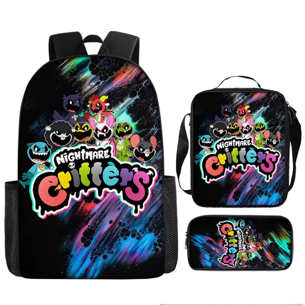 

Playtime 4 Elementary School Bag Nightmare Critters Large Capacity Backpack Backpack