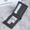 New Men's Wallet Short Wallet Young Men's Fashion and Leisure Plaid Multi-card Thin Soft Wallet Coin Purse