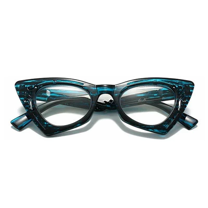 Ladies Cat Eye Reading Eyeglasses Unisex Women Men Anti Blue Light Computer Far-sight Glasses Finished Presbyopia Eyewear To+4.0