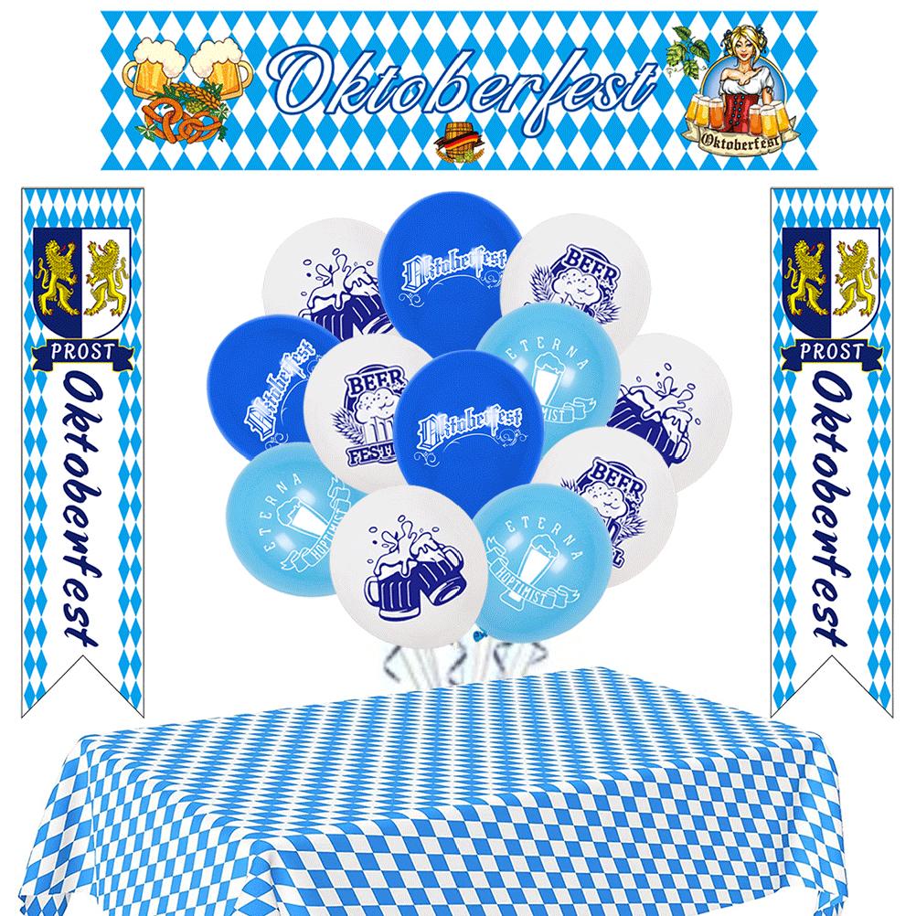 Oktoberfest Ballon Dekoration Set Oktoberfest Party Bayern Dekoration Banner Ballons Hängende Dekorationen für