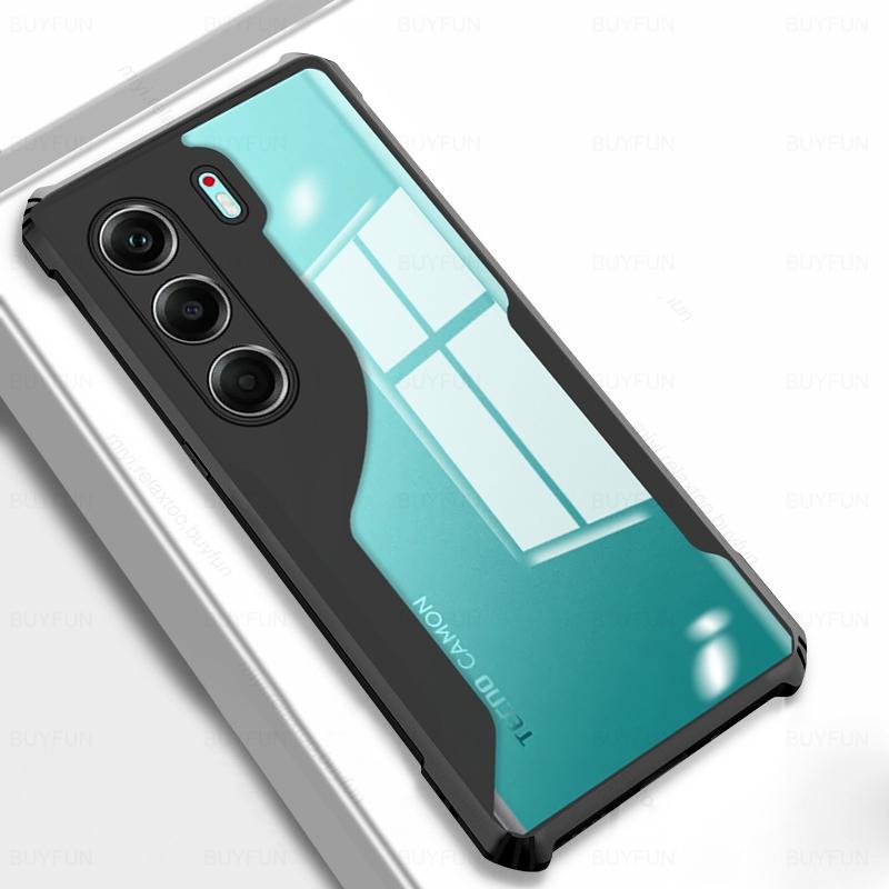

Прозрачный противоударный бронированный чехол из акрила для Tecno Camon 40 Pro 5G 4G с мягкой ТПУ рамкой Защитный чехол для Camon40 Camon40Pro 5G For Camon 40 Pro 4G