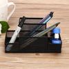 Iron Mesh Four Grid Pen Holder Creative Metal Oblique Insertion Grids Pen Holder Office Desktop Hollow Combination Storage Box