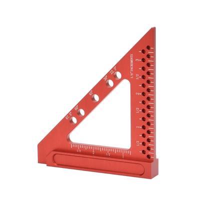 Aluminum Triangle Ruler Measuring Ruler Woodworking Square Protractor Measuring Tool for Engineer